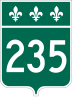 Route 235 marker