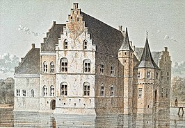 Het voormalige kasteel op Liauckama State