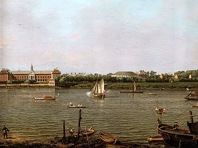 Le Collège de Chelsea, la rotonde la maison Ranelagh et la Tamise, 1751 Musée national des Beaux-Arts (Cuba)[5]