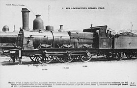 Locomotive Type 28 n°740 construite en 1874 ; elle figurait encore à l'inventaire en 1926.