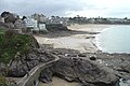 La plage de Port-Riou au premier plan et la plage de Saint-Énogat au second plan.