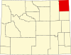 State map highlighting Crook County