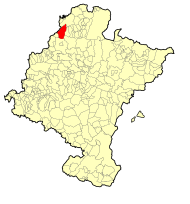 Localização do município de Leiza em Navarra