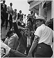 Sammy Davis (untere Mitte, den Arm erhebend) beim Civil-Rights-Marsch 1963