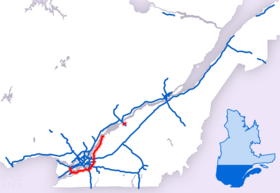 Carte de l'autoroute 30.