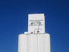 Grain elevator in Coolidge.