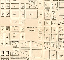 1797 map of Judiciary Square