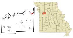 Location of Waverly, Missouri