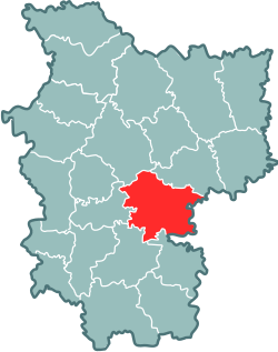 Location of Puhaviču rajons