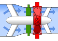 Schematic of a straflo-turbine