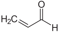 Structuurformule van acroleïne