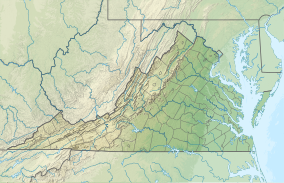 Map showing the location of Shenandoah National Park