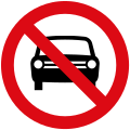 No motor vehicles, except motorcycles