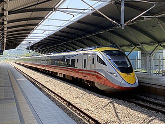 A KTM Class 93 (Platinum service) arriving at Kampar