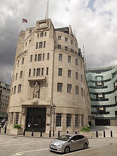 O canto arredondado de estilo náutico da BBC Broadcasting House (1931)