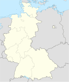 Deutschlandkarte, Position des Landkreises Erlangen hervorgehoben