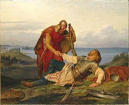 L'addio di Hjalmar a Örvar-Oddr dopo la Battaglia di Samsø (1866)