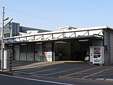 2008年4月までの仮駅舎（2008年1月）