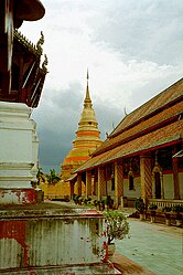 The viharn and golden chedi of Wat Phra That Hariphunchai