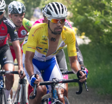 Mauricio Ortega, the eventual winner, during Stage 8 of the 2016 Vuelta a Colombia