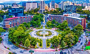 Plaza España en Ciudad de Guatemala, Guatemala.