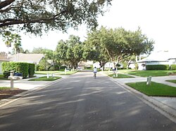 Cyclist in Valrico residential street