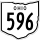 State Route 596 marker