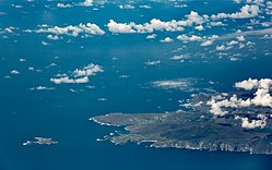 The southwestern coastline of County Donegal with the Silver Strand and village of Malin Beg