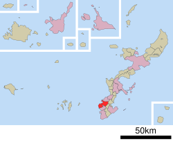 Vị trí của Naha ở Okinawa