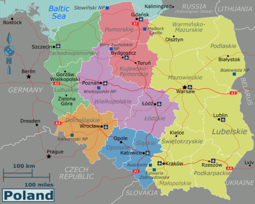 Map of Poland