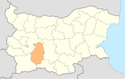 Location o Pazardzhik Province in Bulgarie