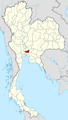 Map of Thailand highlighting Pathum Thani province