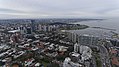 Puerto del buceo, toma aérea, Montevideo, Uruguay.