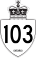 Highway 103 marker