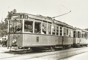 Straßenbahnzug auf der Berliner Linie 8 (Nordring), um 1932