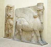 Una de las puertas de Dur Sharrukin, museo del Louvre