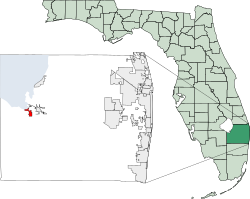 Location of South Bay, Florida