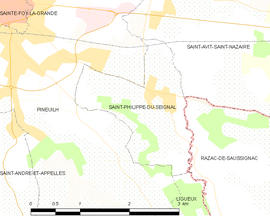 Mapa obce Saint-Philippe-du-Seignal