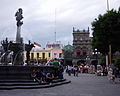 Fonte na praça Zocalo