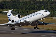 Um Tupolev Tu-154 no Aeroporto de Gelendzhik em 2010.