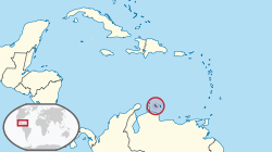 Location of Curaçao