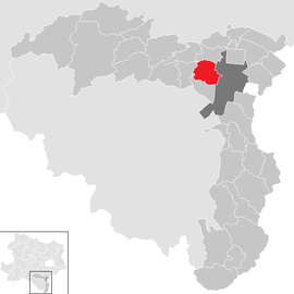 Poloha obce Bad Fischau-Brunn v okrese Viedenské Nové Mesto (klikacia mapa)