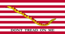 Thirtieth US naval jack, 2002-2019, based on the first US naval jack, used during the War on Terror