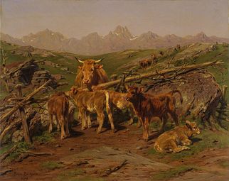 Le Sevrage des veaux (Pyrénées) Rosa Bonheur, 1879 Metropolitan Museum, New York