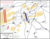 Image of battlefield showing direction of maneuver