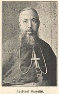 Kardinal Filippo Camassei (rechts als Patriarch, Porträt im Lateinischen Patriarchat von Jerusalem)