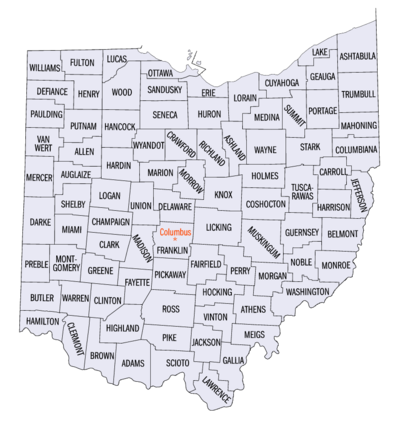 Contee dell'Ohio