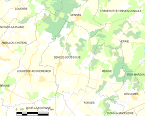 Poziția localității Dénezé-sous-Doué