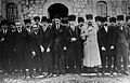 18 Ekim 1921: Fevzi Paşa, Mustafa Kemal Paşa, İbrahim Ebilov ve Türkiye'nin hükûmet temsilcileri Azerbaycan'ın Türkiye'deki diplomatik temsilciliğinin resmî açılışında