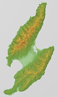 佐渡島地形図